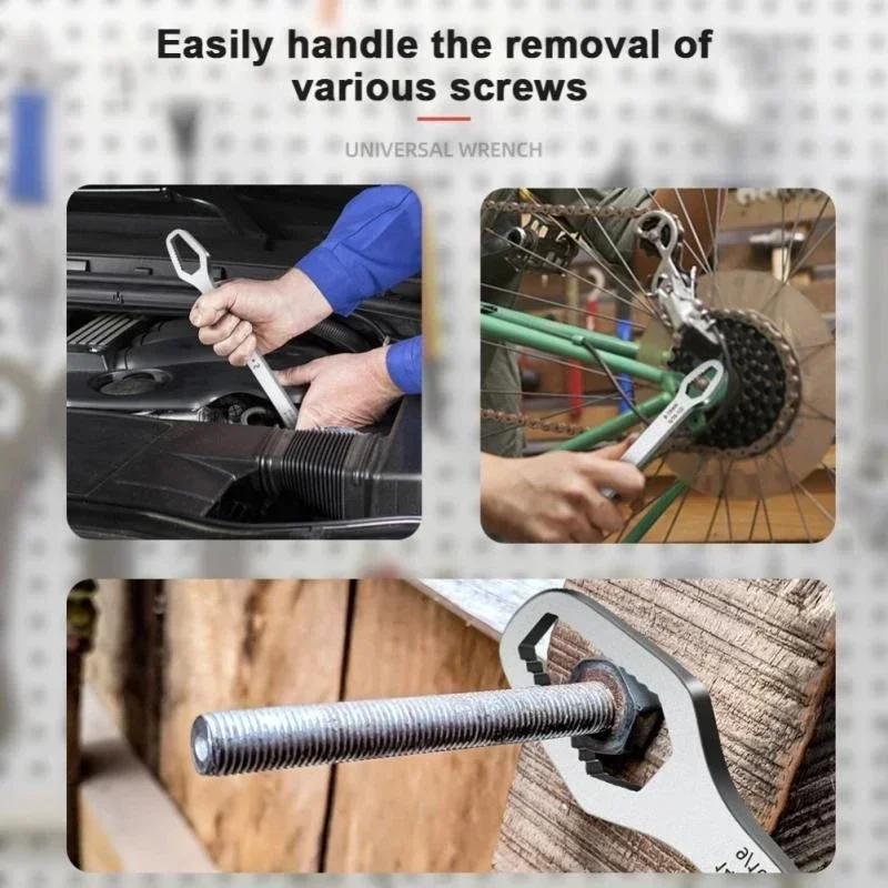4-13mm 3-17mm 8-22mm Universal Torx Wrench Thickness Self-tightening Adjustable Wrench Board Double-head Spanner Hand Car Tools