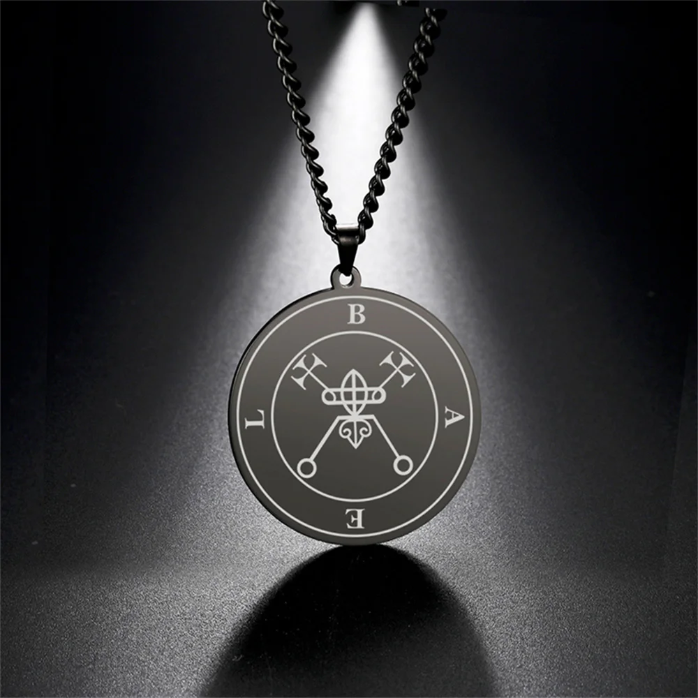 Asmodeus Necklace Pendant Steel Sigil of Goetia Demon Lust King Key of Solomon