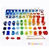 Wooden Number Puzzle Sorting Montessori Toys For Toddlers Shape Sorter Counting Fishing Game Educational Math Stacking Block 2