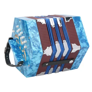 Concertina Accordion Portable Professional for Adults Musical Instrument SuppliesSky Blue