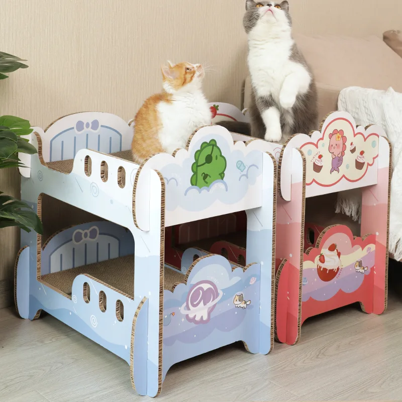 

Когтеточка для кошек, гнездо, двойная гофрированная бумага, игрушки для кошек, большая Когтеточка для кошек, гнездо для кошек, экологически чистый материал