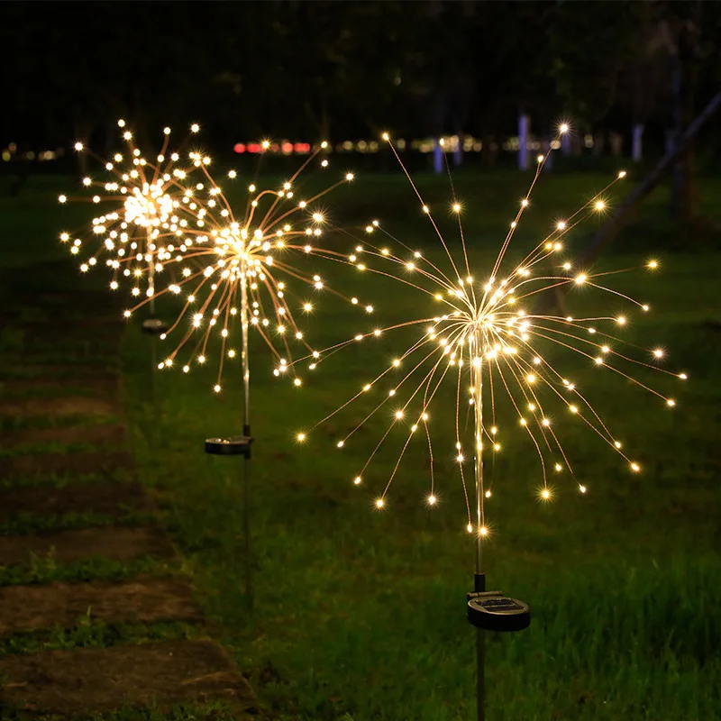 

Outdoor Solar LED Firework Lights Garden Firefly Starry Fairy Lawn lamp For Patio Yard Wedding Party Christmas Decoration