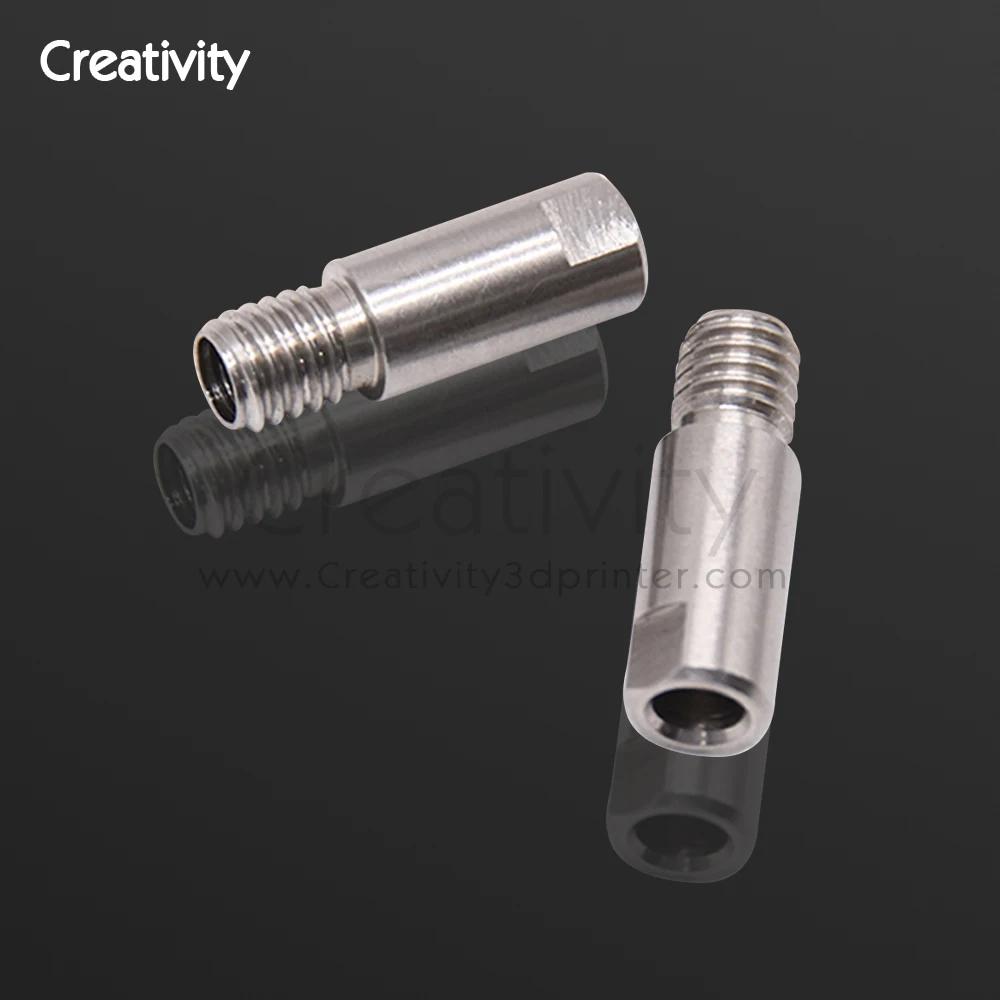 2PCS MK8 Heat break Full Metal V6 J-head Throat For Sidewinder X1 and Genius 1.75mm Filament 3D Printer Parts