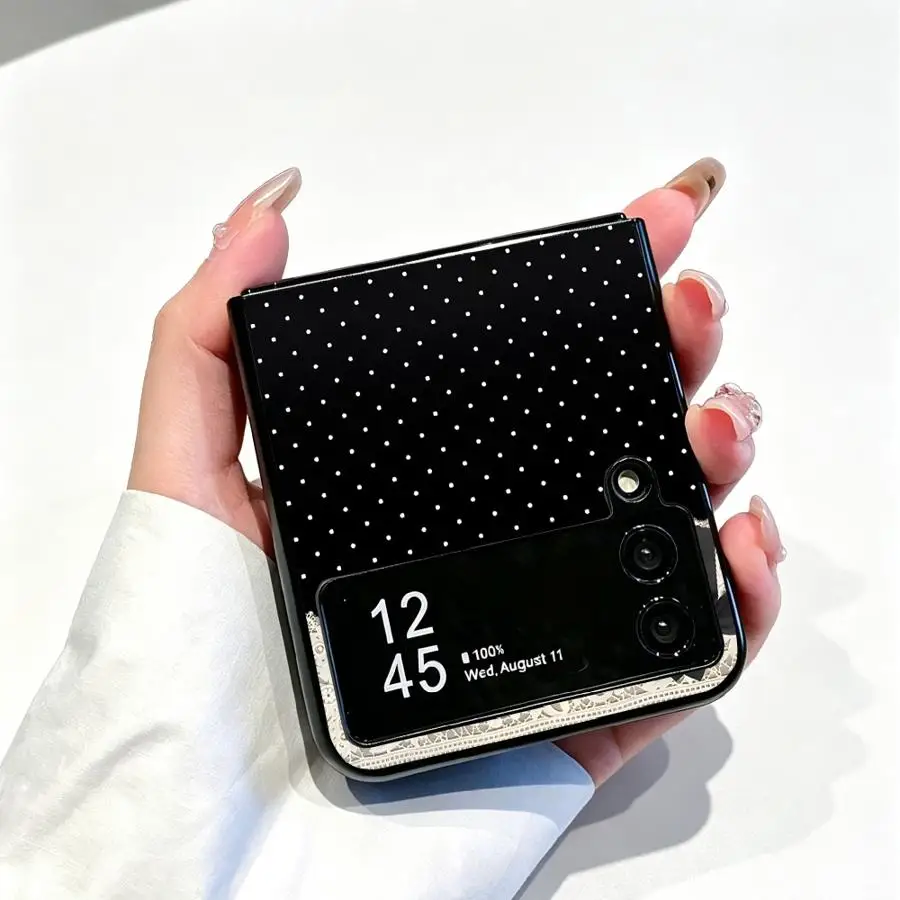 Elegant Lace Polka Dot Bow Phone Case