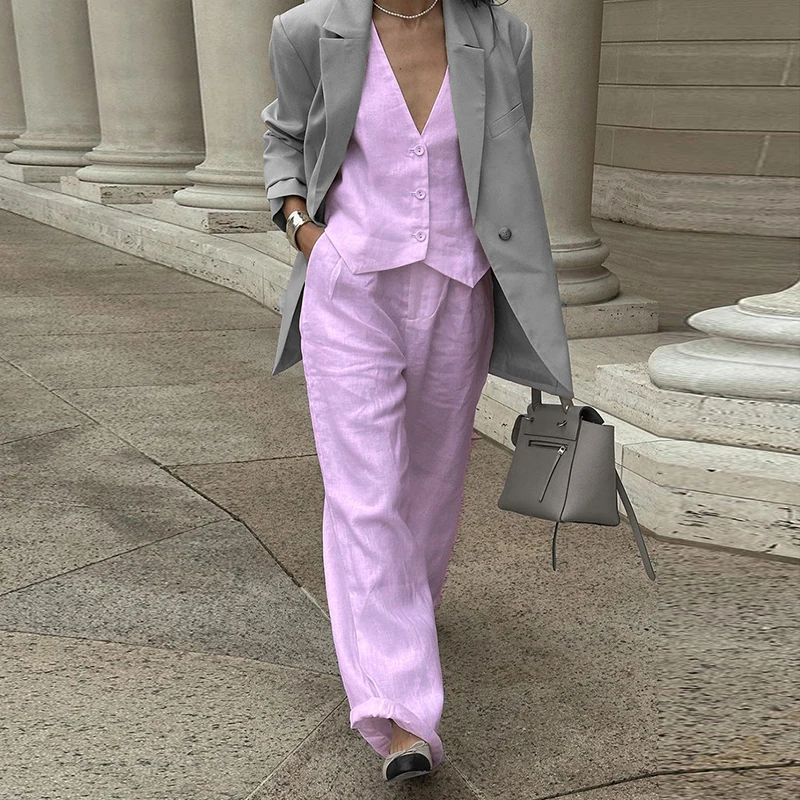 Blazer Tailleur En Lin Femme Tailleur Lin Femme Costard Blazer