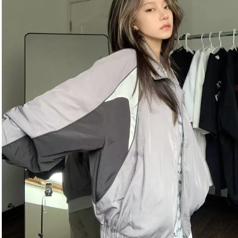 

Deeptown Japanese Y2k Bombe Jacket Women Windbreaker Harajuku Streetwear Oversize Vintage Jackets Korean Fashion Autumn Winter