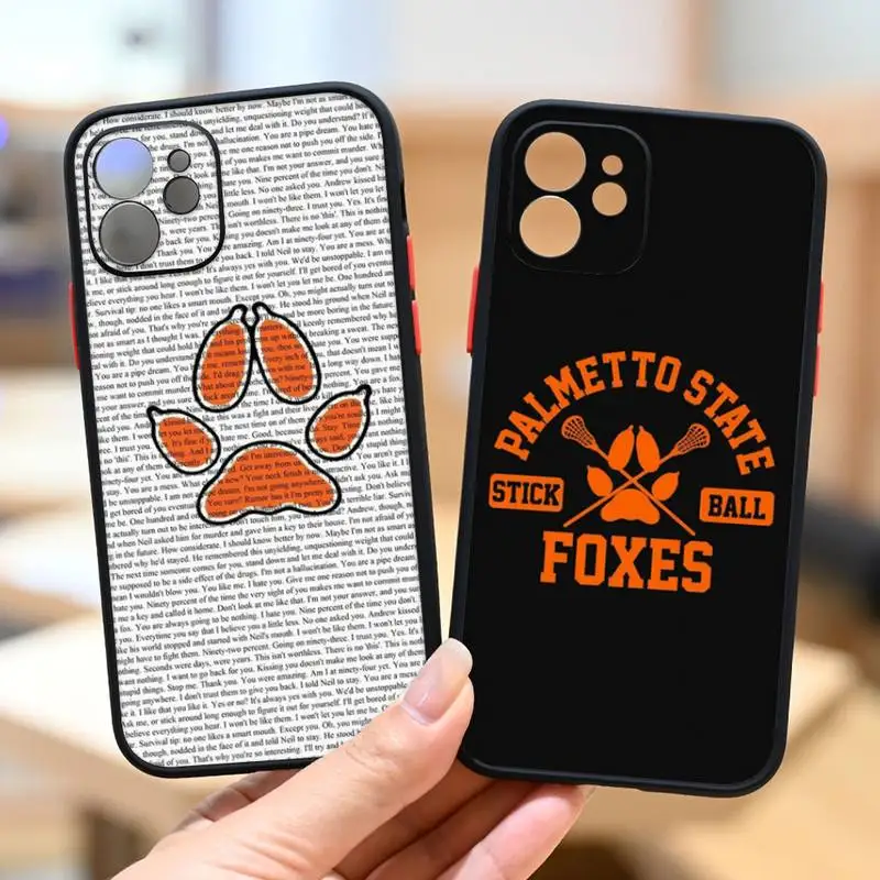 Andreil All for the Game Palmetto State Foxes Phone Case For iPhone13 12 Mini 11 Pro Max X XR 7 8 Plus Translucent Matte Cover 