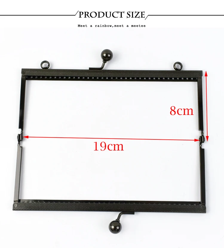 1/2/5Pcs Deepeel 19cm Embossed Square Metal Handle Purse Frame Kiss Clasp DIY Bags Sewing Brackets Wallet Handles Accessories