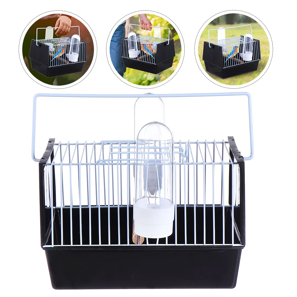 

Bird Cage Portable Feeding Portable Cage Small Cage Handheld Plastic Parrot Transport Portable Pet Suitcase Birds Supplies