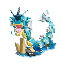 Pokemon Anime Cartoon  Pikachu Bulbasaur Building Blocks Bricks Sets Movie Dolls Model Kids Toys For Children Gift 2