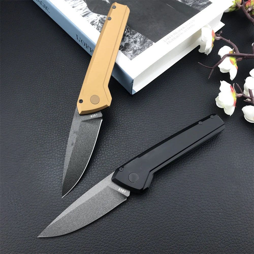 Tactical Dispiegare 838 Au.To Coltello Da Tasca Pieghevole Assistito 440C Lama Cerakote T6 Manici In Alluminio Coltelli Da Caccia Da Campeggio All'Ape