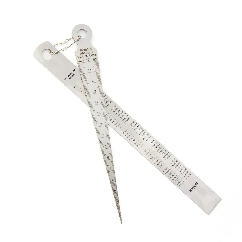 1-15mm Set Wedge Feeler Gauge Clearance Ruler Probe Taper Gauge Gap Measurement Tools Steel Ruler Wedge Valve Thickness