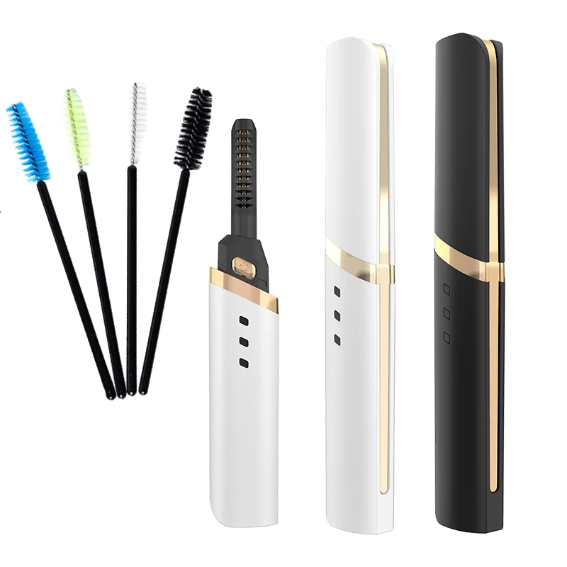 1081 Private Label 3d Magnetic With Rose Gold Mini Electric Makeup Sets Tools Plastic Heated Eyelash Curler eyelash curler