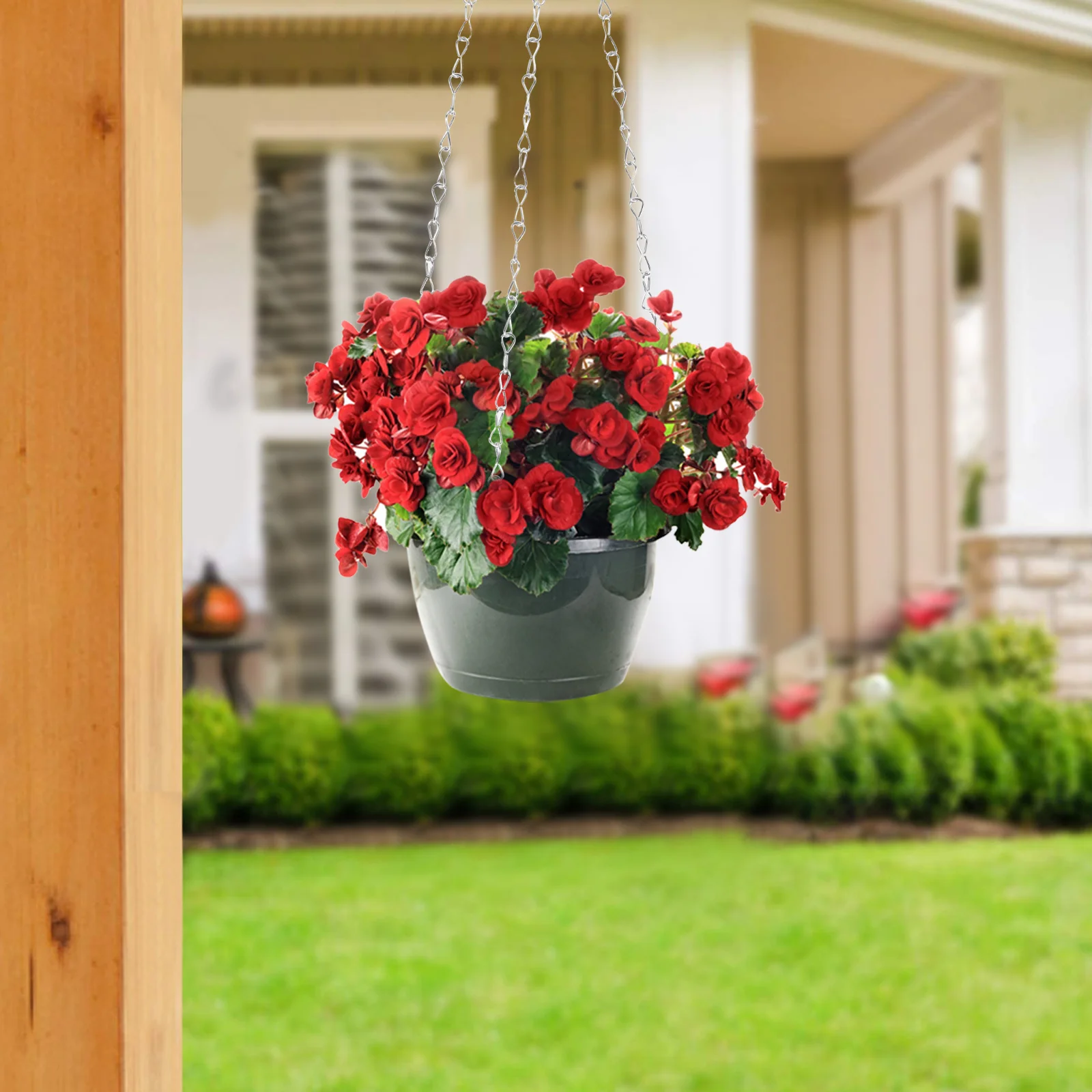 

Decorative Lanterns for outside Flower Basket Hanging Chain Coat Hangers Flowerpot Iron