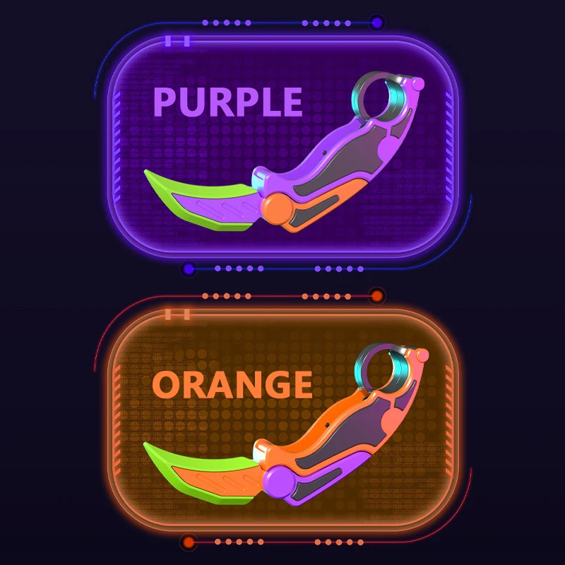 3D Carrot Gravitys Knife Decompression Toys Children Decompressions Push Card Small Toy 3D Printing Plastic Butterfly Claw Knife Fidget Toys Anti Stress Toys