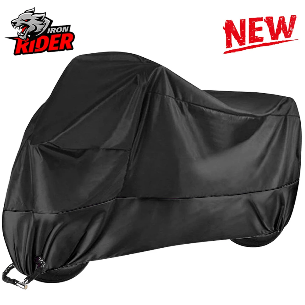 

Waterproof Motorcycle Cover All Season Dustproof UV Protective Outdoor Indoor Scooter 190T Wear-resistant Fabric Motorbike Cover