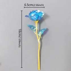 Valentine's Day Eternal Galaxy Rose - 24K Gold Foil Plated, Lasting Love Wedding Decor & Creative Gift Set (5/10/20PCS) - 20PCS (The color blue)