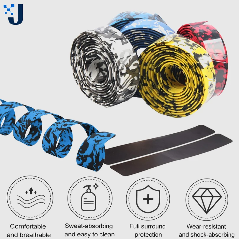

Bicycle Handlebar Tape Strap MTB Road Bike Handle Tape Cycling Accessories Handbar Protection Cover Non-Slip Sponge Belt 1 Pair