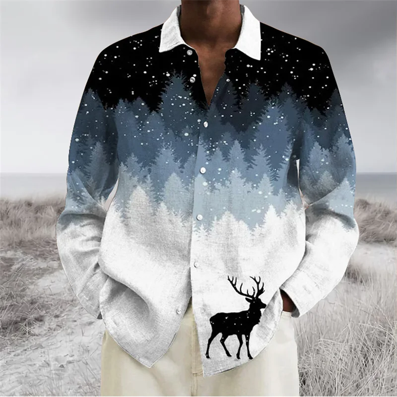 

Men's Shirt Pattern Shirt Pattern Lapel 3D Printed Outdoor Halloween Long Sleeve Button Up Costume Cool Designer Retro Casual