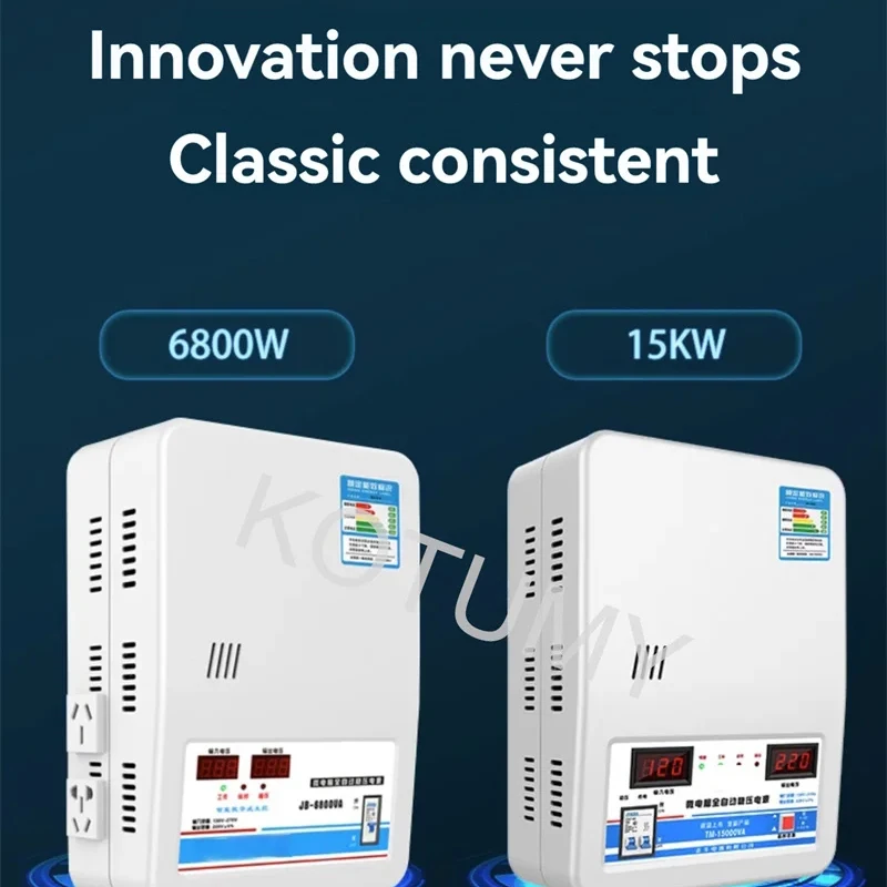 6.8KW Automatic Intelligent Voltage Stabilizer Household Dual Screen Digital Display Power Stabilizer Air Conditioner Regulator