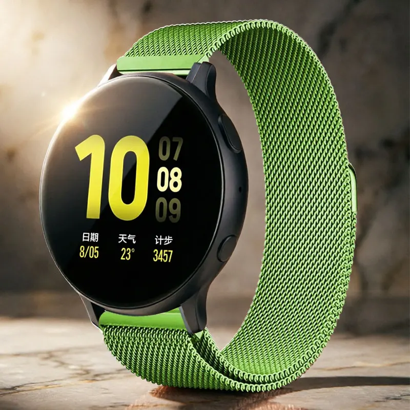 Universal 20mm/22mm Magnetic Smartwatch Bracelet Strap - Sleek Design