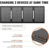 Portable Solar Generator, 300W Portable Power Station, Equipped with Foldable 60W Solar Panels and DC/AC Sockets 5