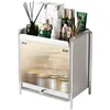 Desktop Makeup Organizers Light Luxury Cosmetics Storage Box Dustproof Sundries Storage Cabinet Bathroom Skincare Storage Rack