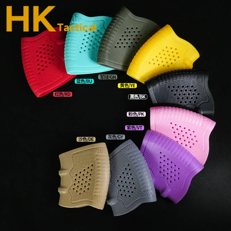 Pistol Glove Gun Accessories Rubber Grips Tactical Handgun Rubber Anti Slip Grip Universal Gloves Pistol G17/G18G19 Handle Breathable Gloves Grip Hunting Weapon Accessory
