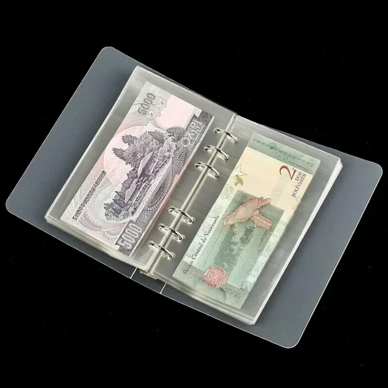 100 Pocket Currency Album Porta Banconote Portatile Manicotti Per Soldi In Carta Libro Portaoggetti Per Biglietti Francobolli Forniture Per La Raccolt