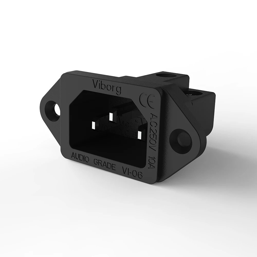 Black Audio Grade Vi06br Pure Copper Rhodium Plated Iec Inlet