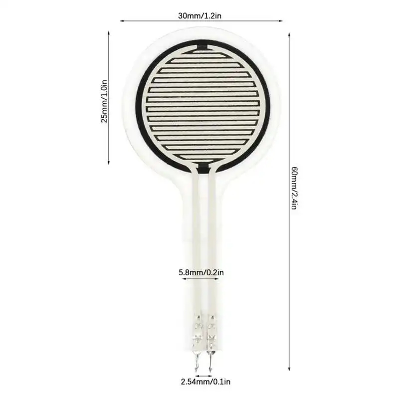 Sensor Module Pressure Sensor Module MD30-60 Thin Film Pressure Sensor Highly Sensitive Flexible Force Sensor 0~30KG Diameter 30mm Load Cell with Waterproof Function