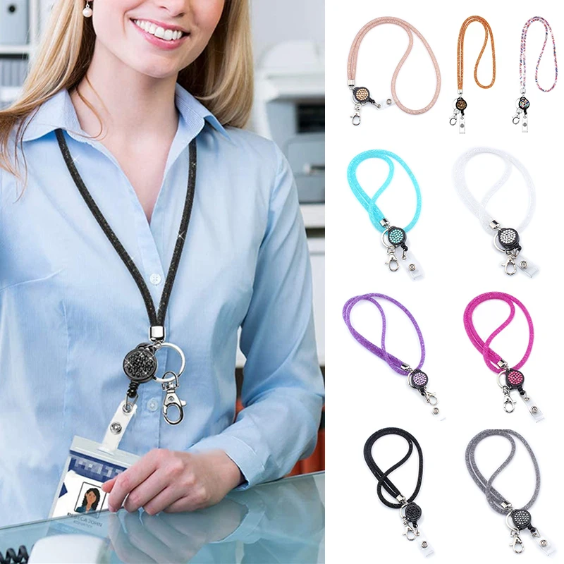 Retractable Badge Reel Badge Holder Badge Holder Keychain Hanging Neck Strap Retractable Id Tag Retractable Id Lanyard New Retractable Lanyard Badges Holder ID Lanyard Name Tag Universal Keychain Cellphones Office Id Hanging Rope Necklace Strap