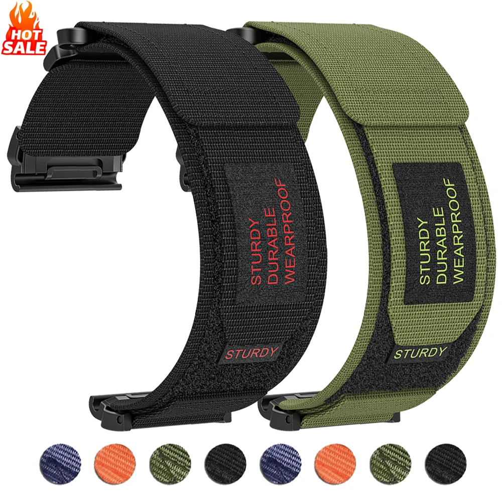 Durable QuickFit Nylon Watch Band Strap, 22mm & 26mm, Universal Fit