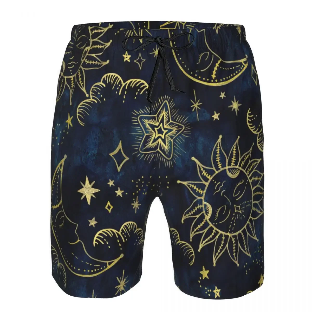 

Summer Men's Swimwear Shorts Cosmos Astrology Sun Moon Beachwear Swim Trunks Men Swimsuit