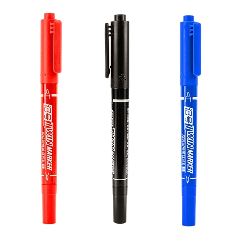 Twin Tip Permanent Markers,Ultra-Fine Point and Fine Point for Signature Marking