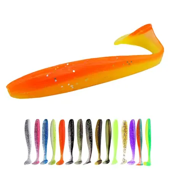 10 шт/лот мягкие приманки силиконовые приманки 10 см Червячные Силиконовые Рыболовные приманки джиг воблеры для ловли карпа искусственные пр...