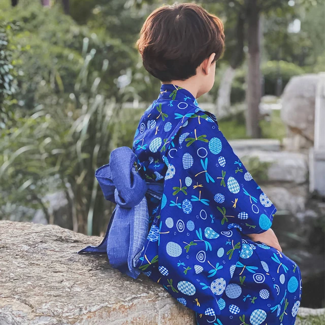 Kimono tradizionale giapponese per bambini con Obi Lovely Prints Costume  formale per bambini Yukata per bambini - AliExpress