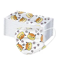 50pc Children Disposable Print Face Mask Industrial 3ply Ear Loop Mascarilla Para Polvo Cubre Bocas Desechables Disposable Mouth 2