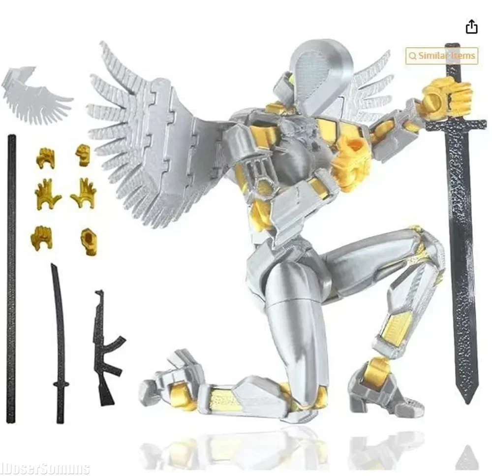 DIY Dummy 3D Printed 13 Figure Toys Movable Shapeshift Robot Action Figures Mannequin Decompression Toys for Boy Gifts - 5