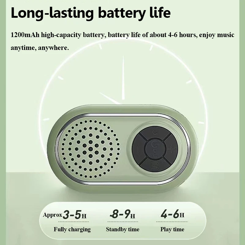 Mini Pocket Bluetooth Speaker Portable TWS Stereo Bluetooth Soundbar Wireless MP3 Music Player Recorder Support FM Radio TF USB