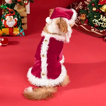 Christmas Day Dog Clothing Santa Claus Dress Funny Style Dog Clothing Pet Dress 3