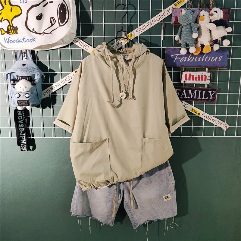 

Men's Sets Streetwear Spring Summer Outfit Male T-shirt + Shorts Two Pieces Suits Fashion Set Casual Pullover Plus Size W86