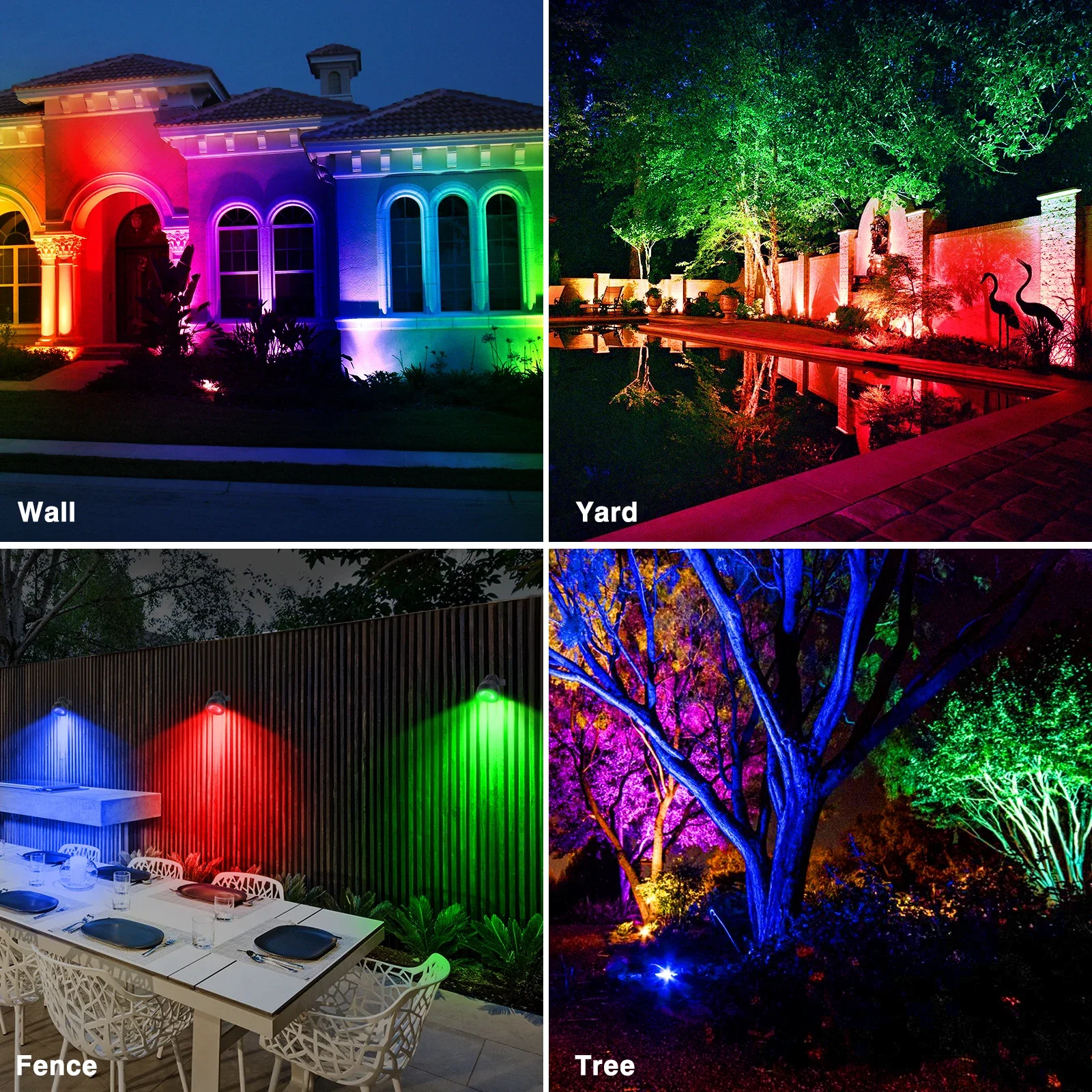 Outdoor Light Garden Landscape Decoration RGB EU/US Plug Spotlight Waterproof Pathway Yard Spike Lawn Lamp 110V 220V Lighting