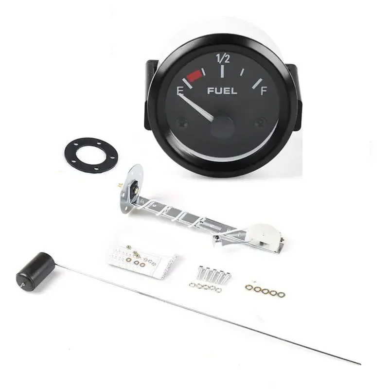 12V Auto Auto Kraftstoff Füllstandsanzeige E-1/2-F Zeiger 2 "52mm Universal Weiße LED Rauch Meter mit Kraftstoff Sensor Öl float – Detail 6