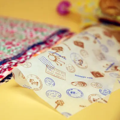 Food-Grade Wax Paper Wrappers for Bread, Sandwiches, and More - 50-Pack