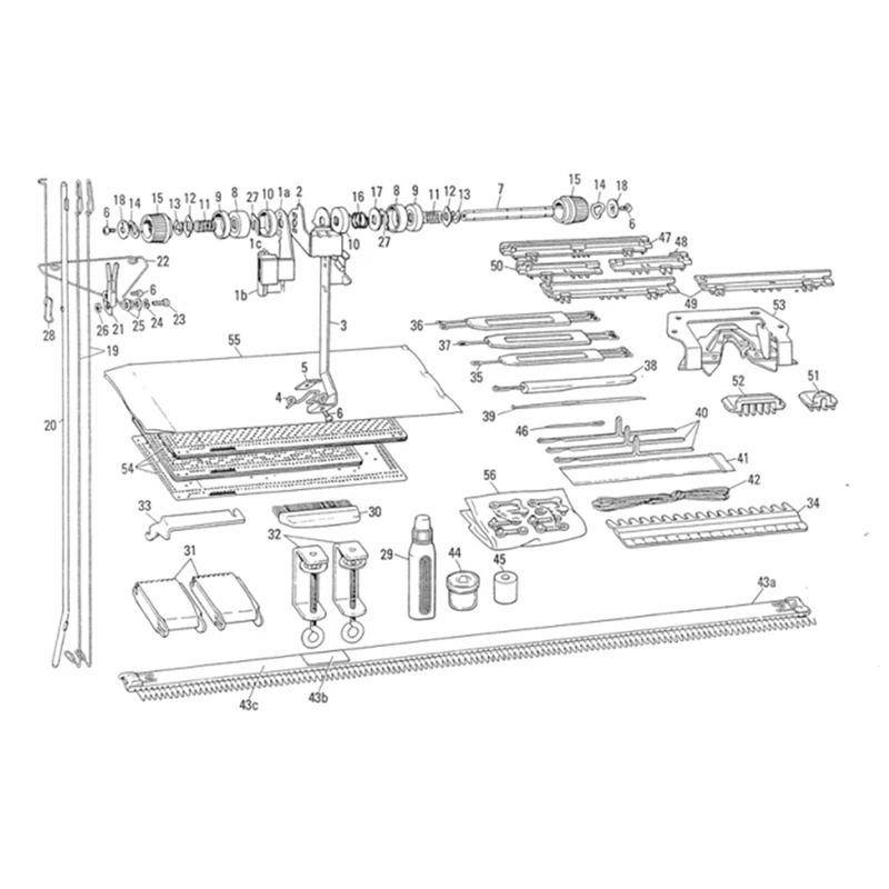 17Pcs Motif Cam L-Point Cams Lace Carriage Spare Parts For Brother Knitting Machine Accessories KH860 KH871