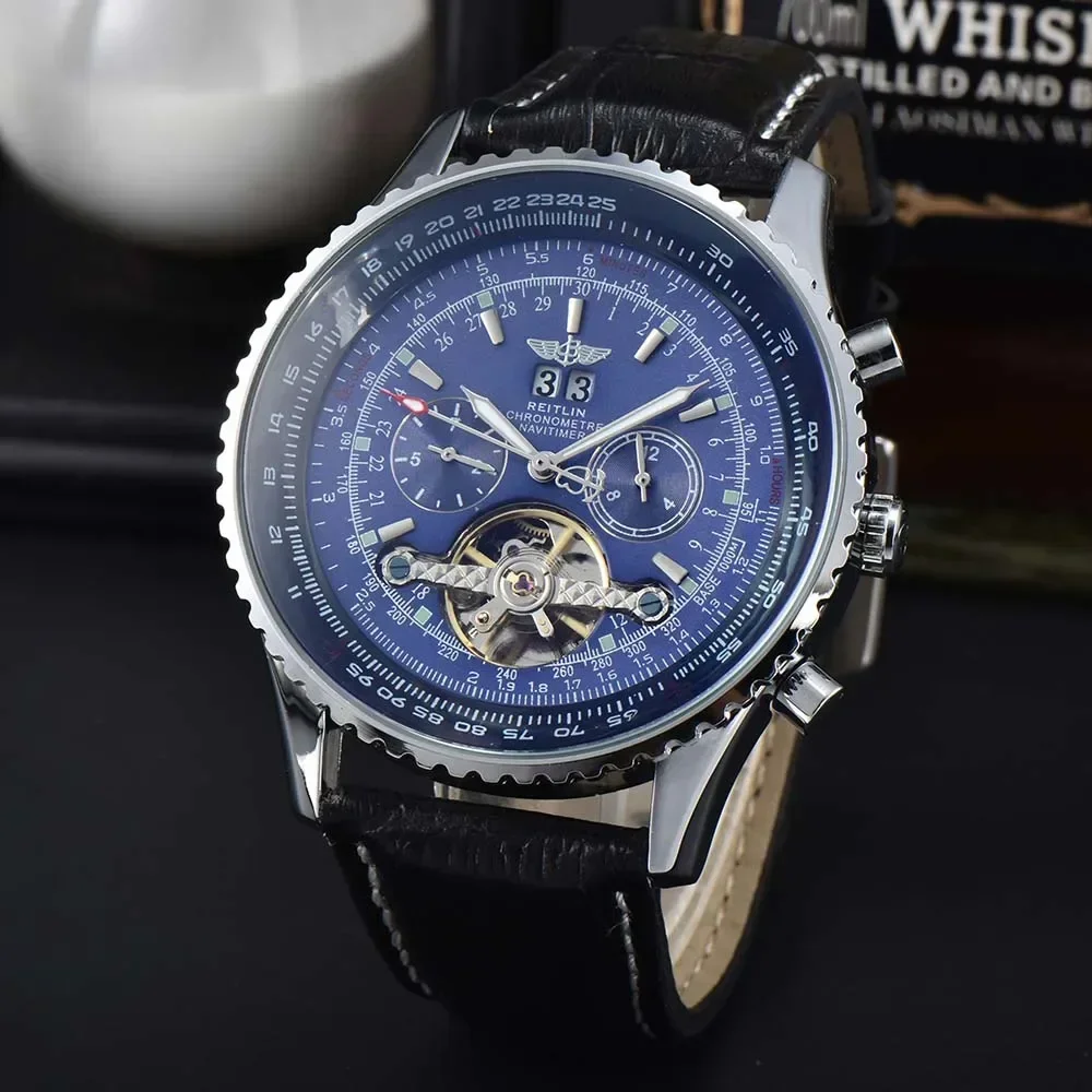 

2023 AAA Br LOGOWatches For Mens Luxury Multifunction Full Steel Automatic Mechanical Tourbillon watch High Qulaity AAA Clock