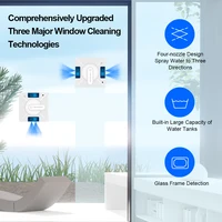 Robot nettoyeur de vitres Liectroux YW509, pulvérisation d'eau bidirectionnelle, robot de nettoyage de vitres pour sols en verre, robot aspirateur pour fenêtres, navigation intelligente,Fonctionnement sans jantes 6