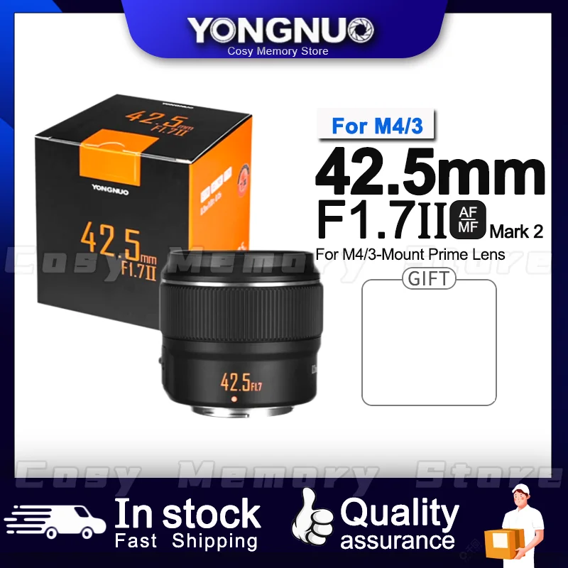 

YONGNUO YN42.5mm F1.7M II Camrea Lens Fixed Focus AF for G100 GH5 G95 GF-10/9/8 Olympus E-M5/E-M10 Mark Ⅱ E-M10 Ⅳ