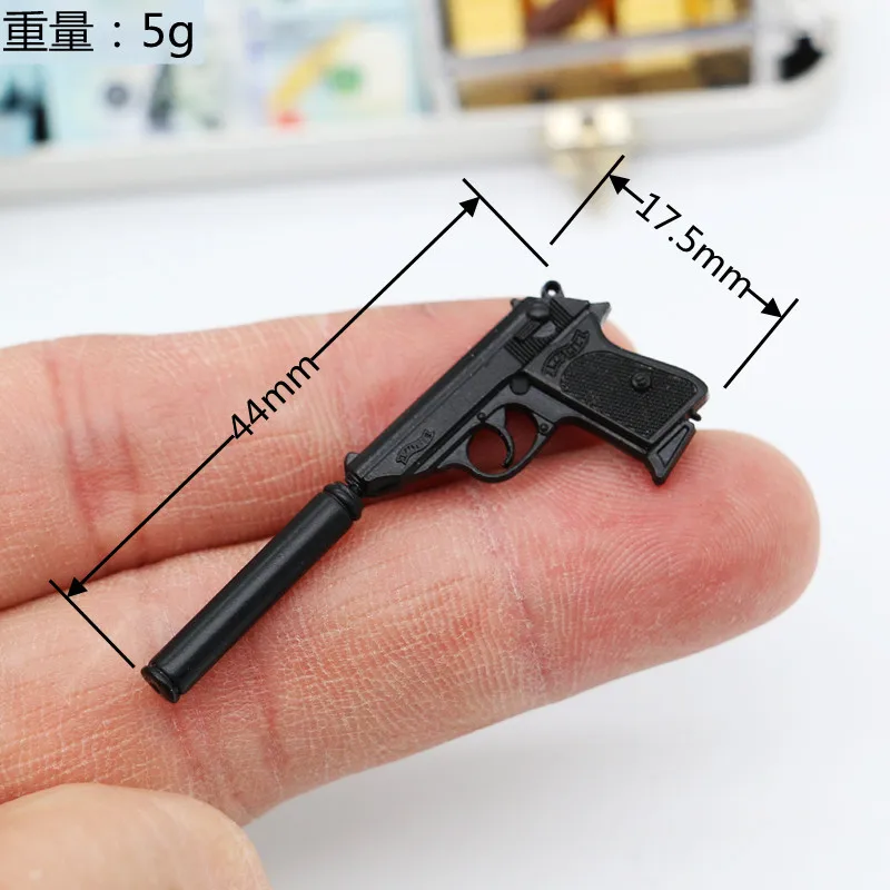 ピストルミニチュア ミニチュアピストル銃モデル 1/6 1/12 金属シミュレーション人形